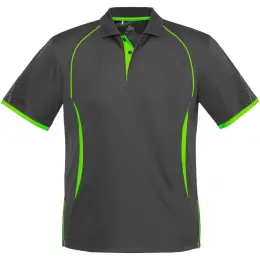 Mens Razor Golf Shirt Grey-Lime